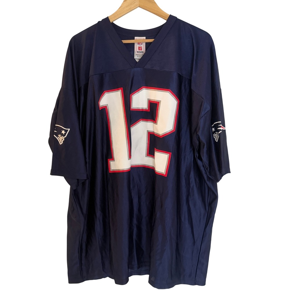 NFL New England Patriots Tom Brady 12 Jersey Mens 3XL Navy Blue NWT Authentic